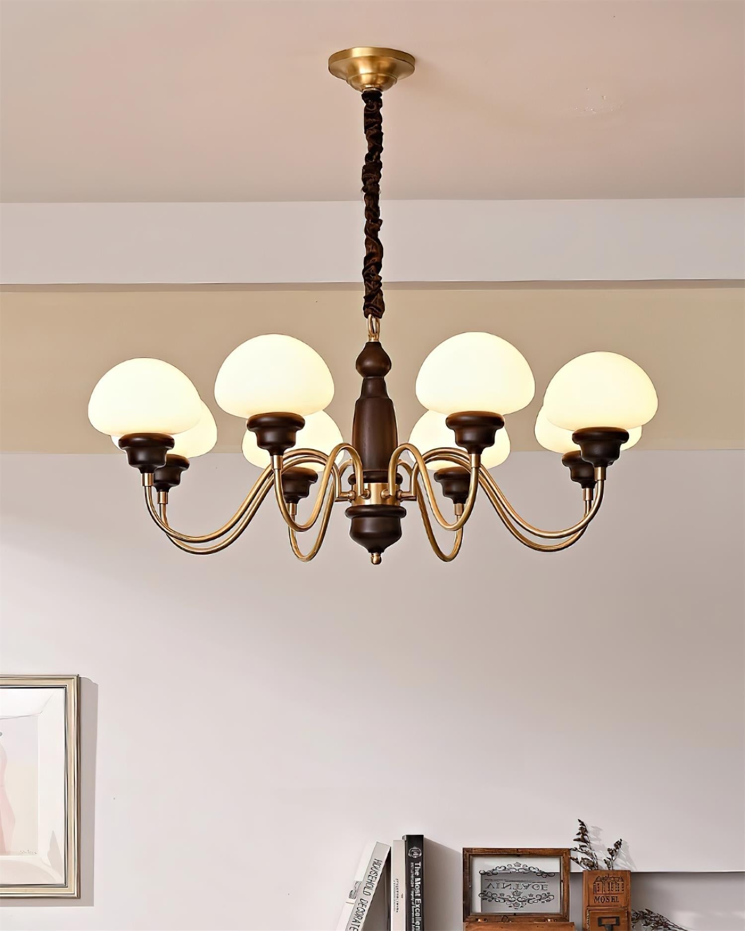 Nonna Lustre Spiral Bois Orbes en Verre