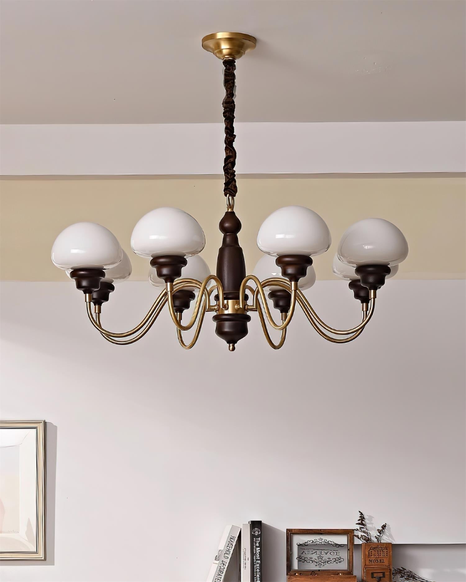 Nonna Lustre Spiral Bois Orbes en Verre