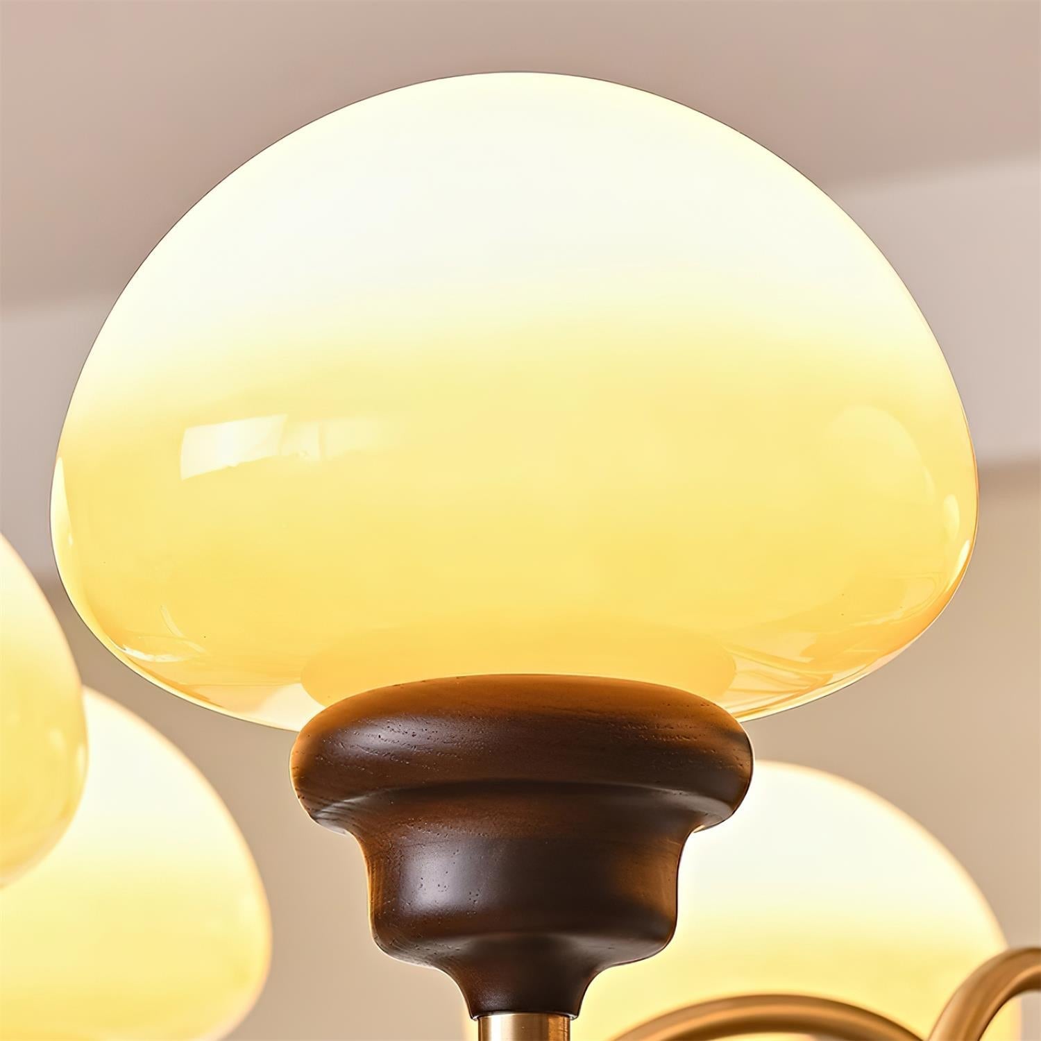 Nonna Lustre Spiral Bois Orbes en Verre
