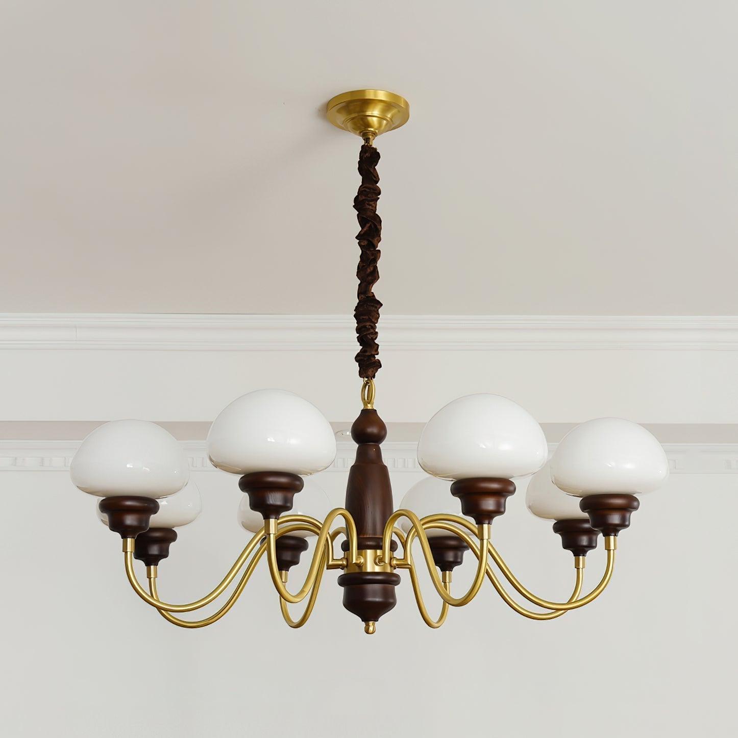 Nonna Lustre Spiral Bois Orbes en Verre
