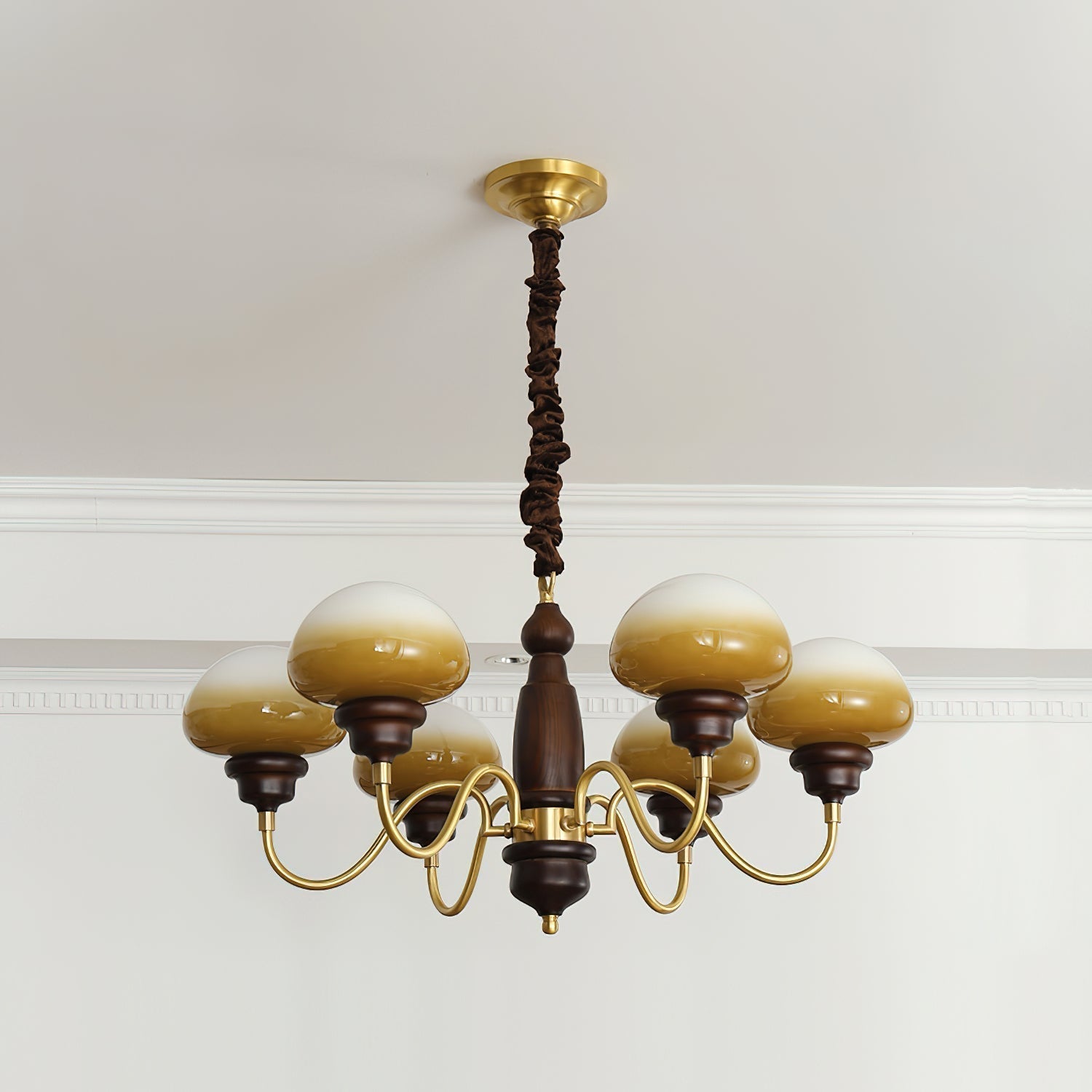 Nonna Lustre Spiral Bois Orbes en Verre