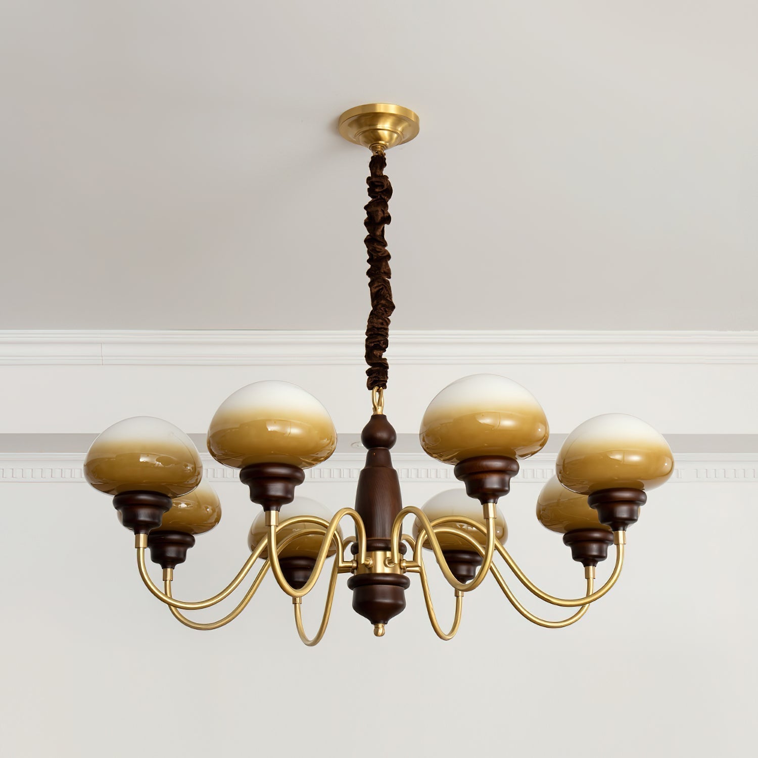 Nonna Lustre Spiral Bois Orbes en Verre