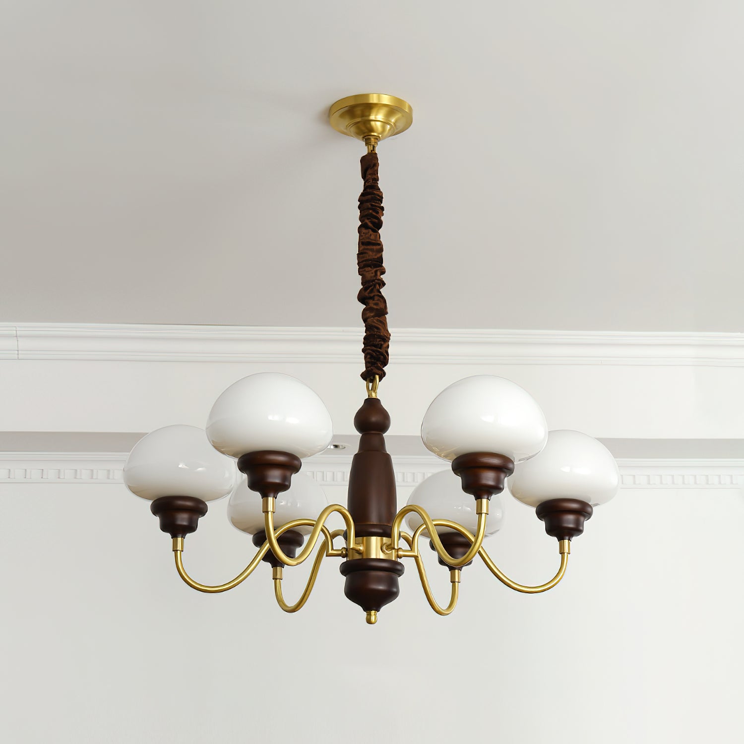 Nonna Lustre Spiral Bois Orbes en Verre