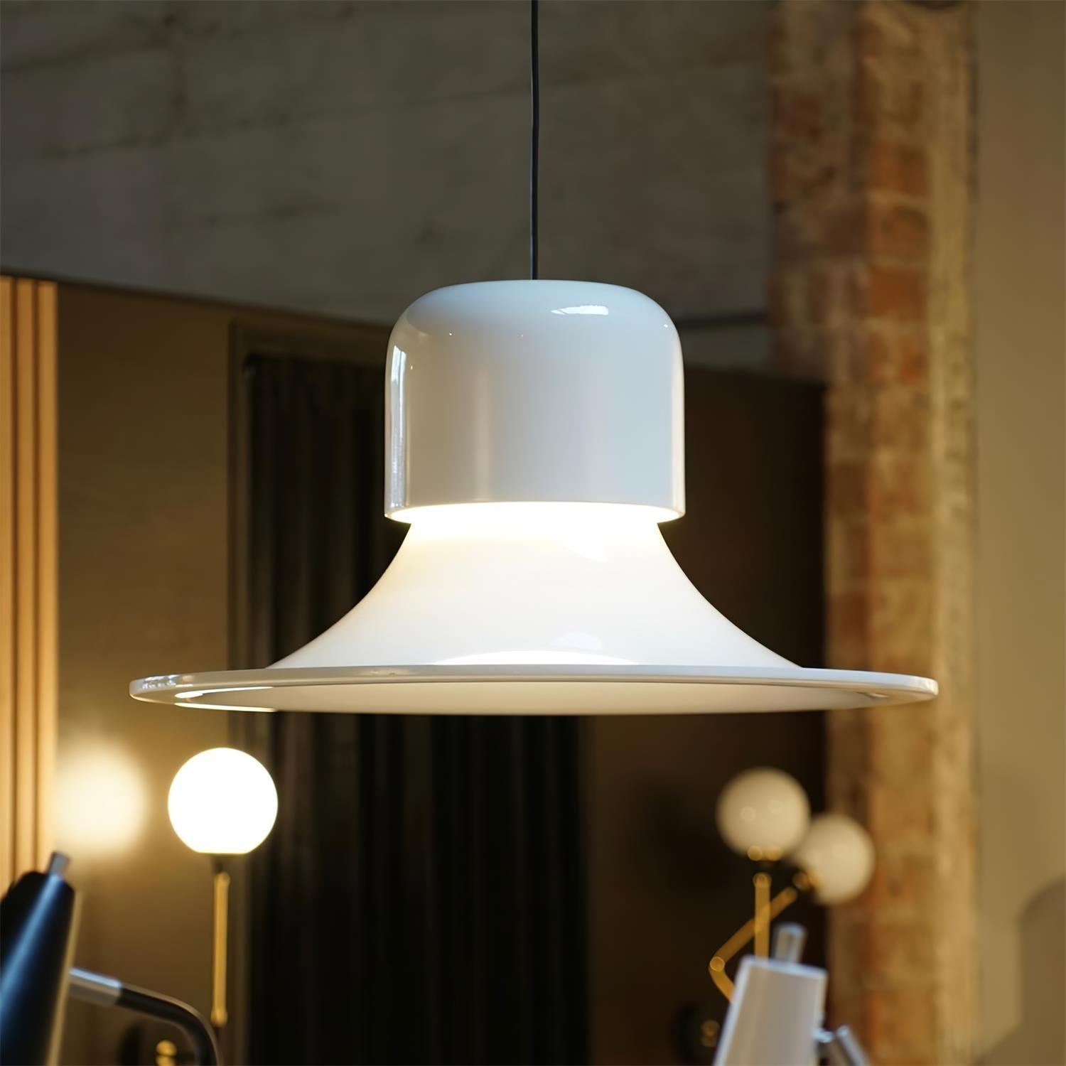 Nordisk Suspension Évasée Rouge LED Moderne