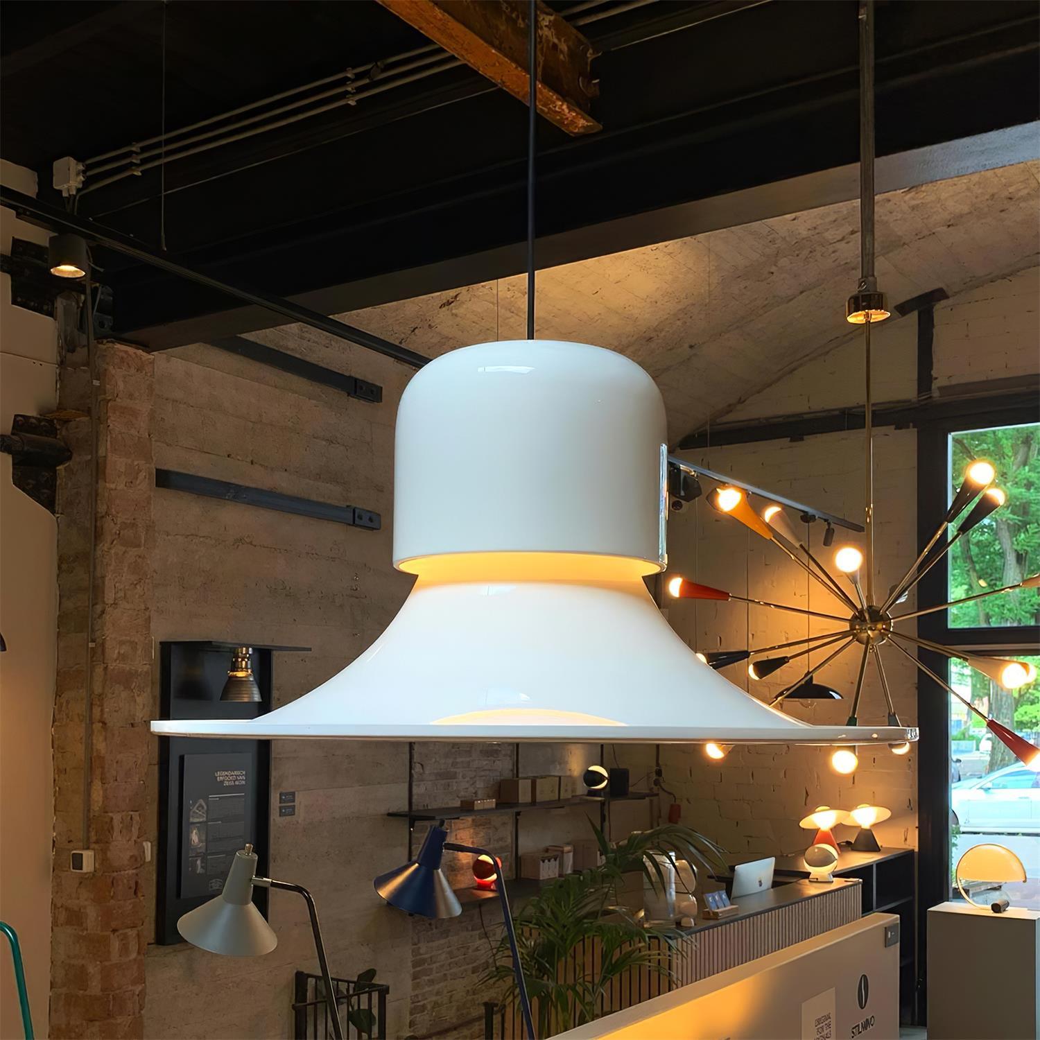 Nordisk Suspension Évasée Rouge LED Moderne