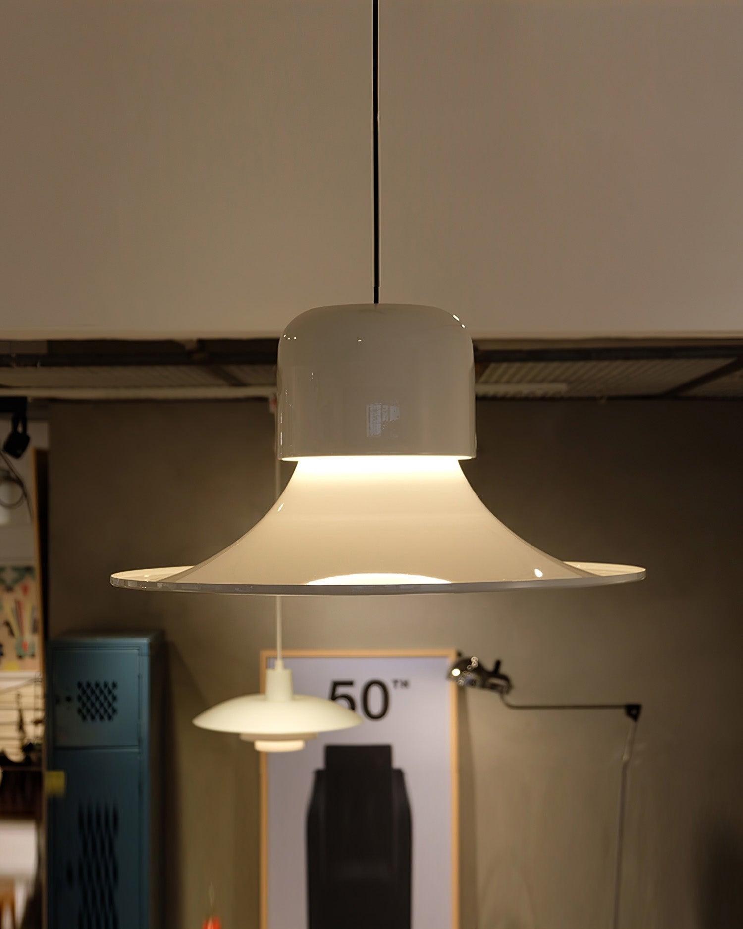 Nordisk Suspension Évasée Rouge LED Moderne
