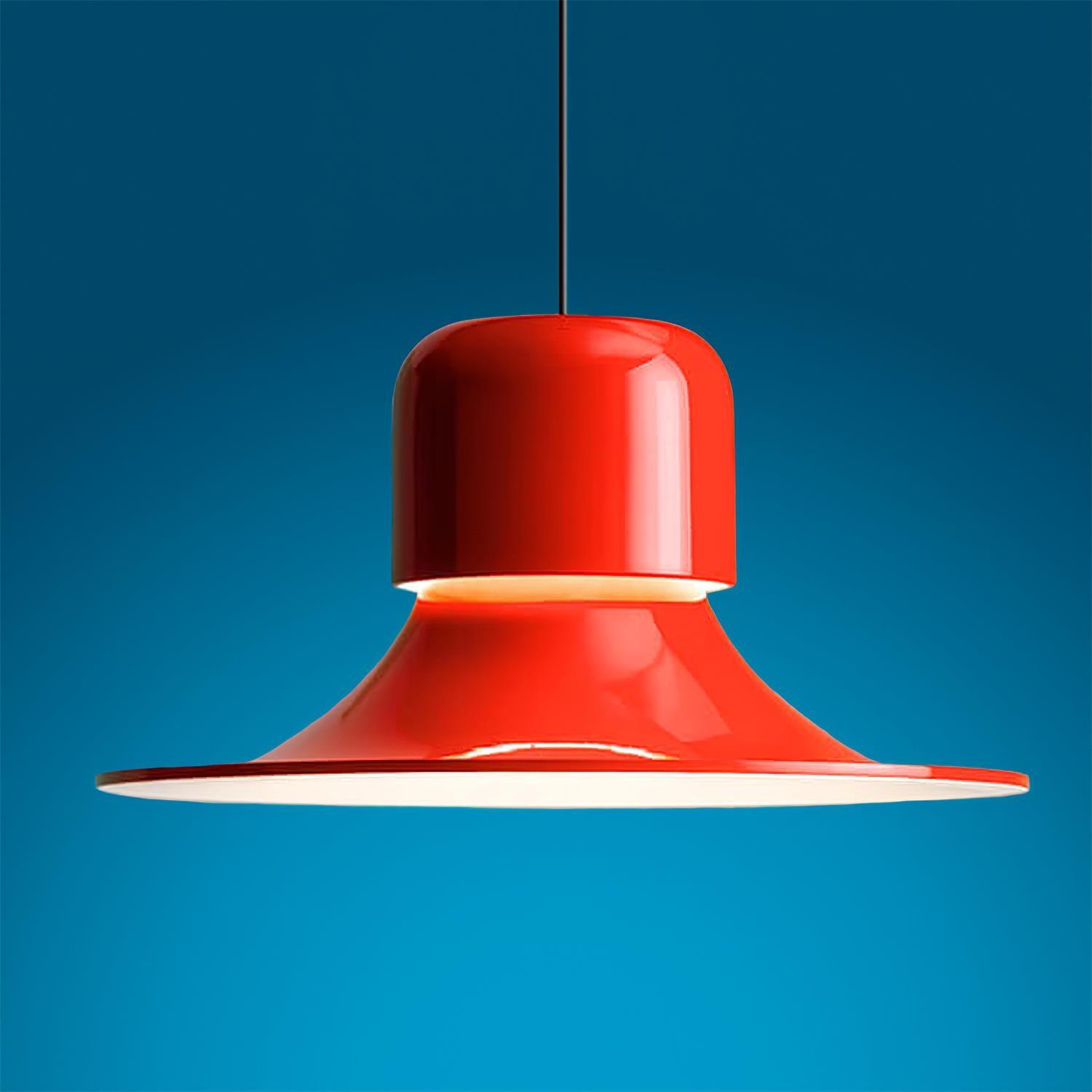 Nordisk Suspension Évasée Rouge LED Moderne