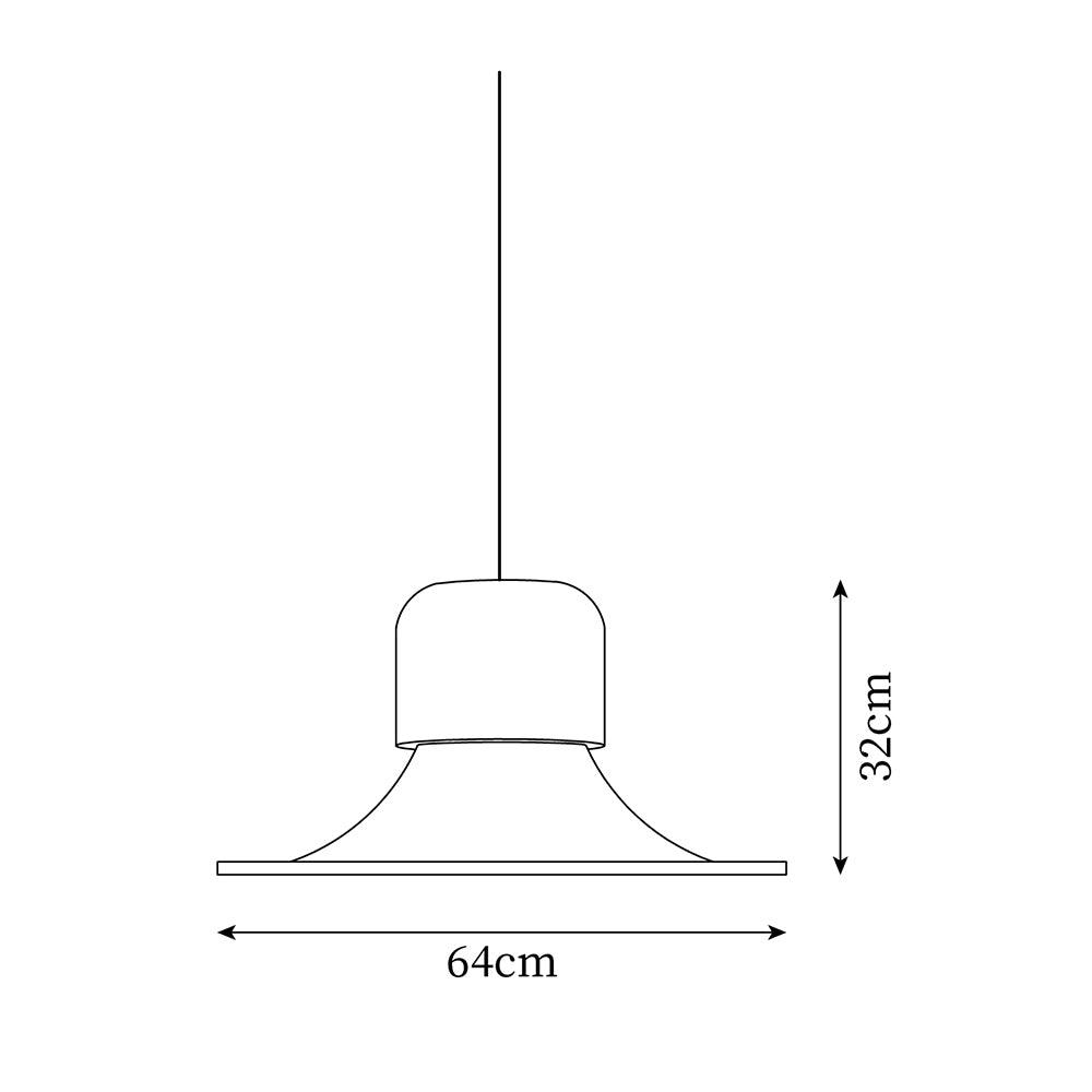 Nordisk Suspension Évasée Rouge LED Moderne