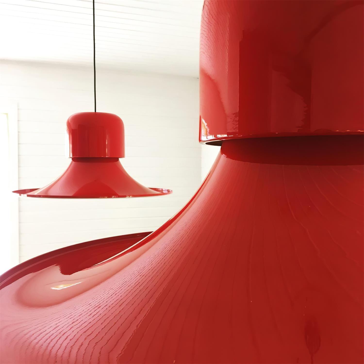 Nordisk Suspension Évasée Rouge LED Moderne