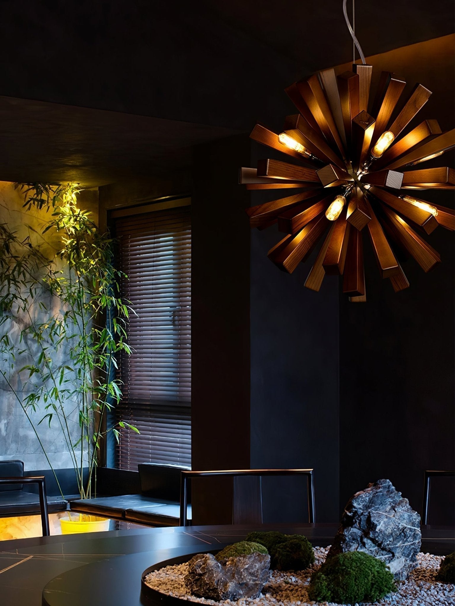 Nova Lustre Art Nordic Premium en Bois Éclatant