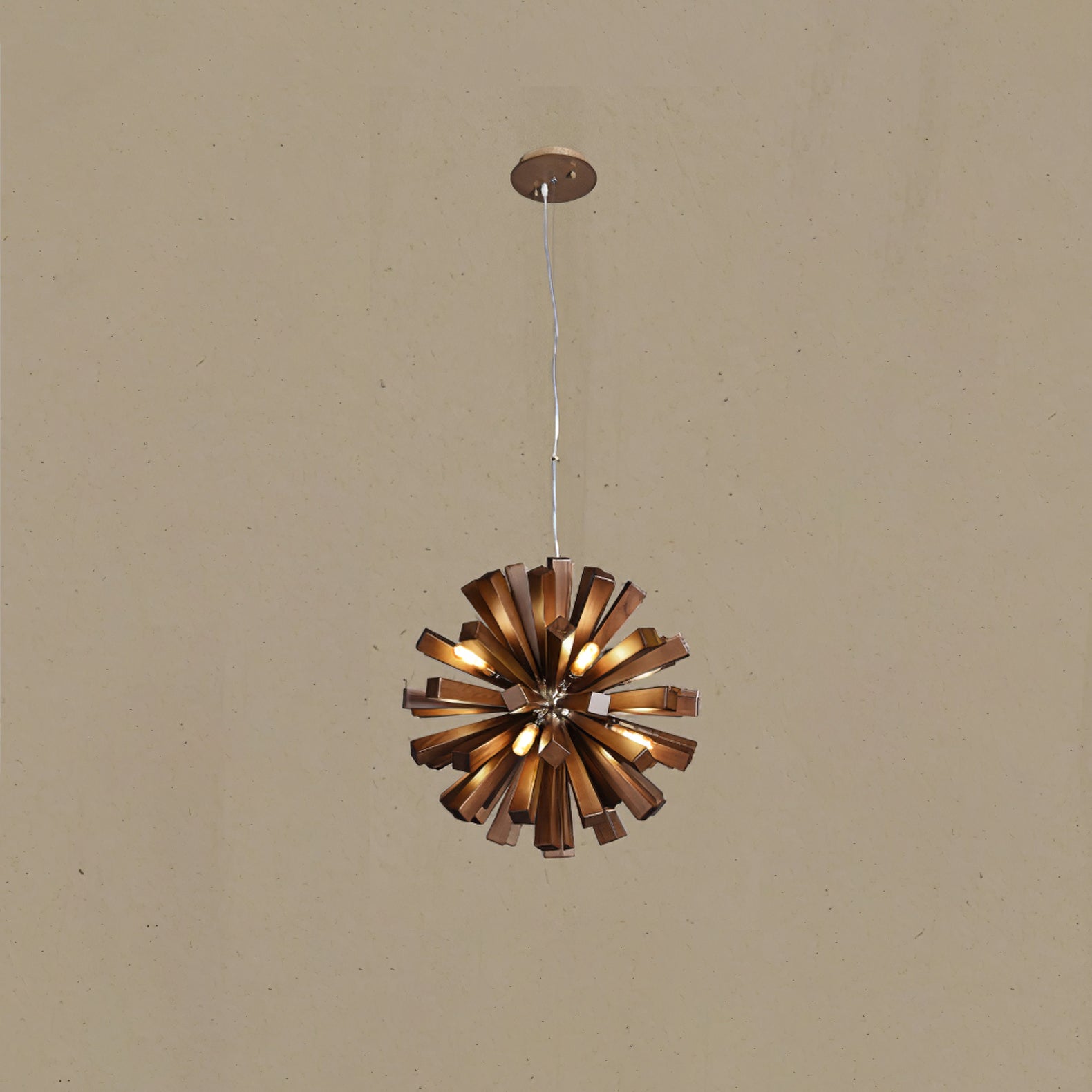Nova Lustre Art Nordic Premium en Bois Éclatant
