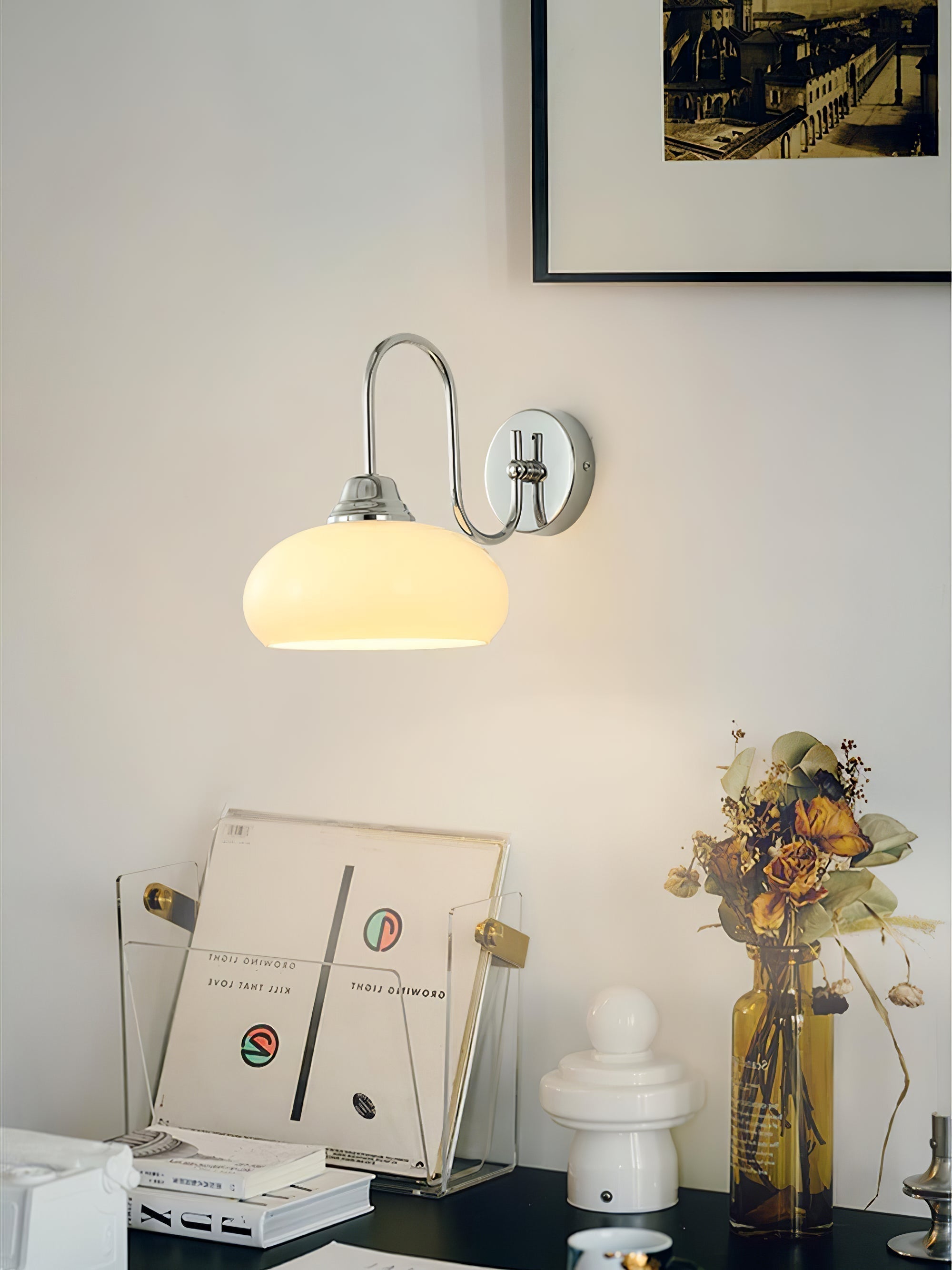 Ophaan Applique Murale Moderne Minimaliste en Verre et Métal
