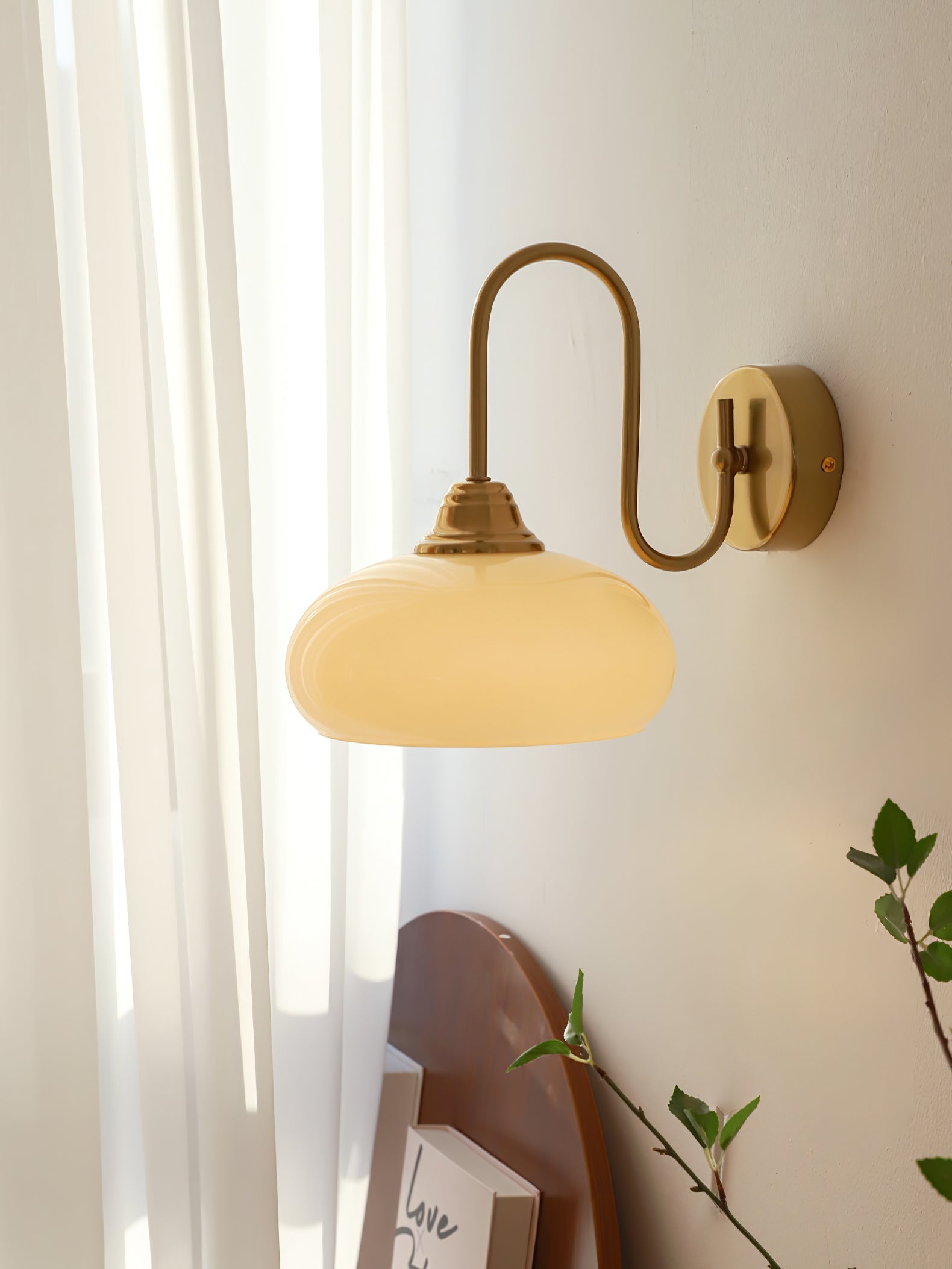 Ophaan Applique Murale Moderne Minimaliste en Verre et Métal