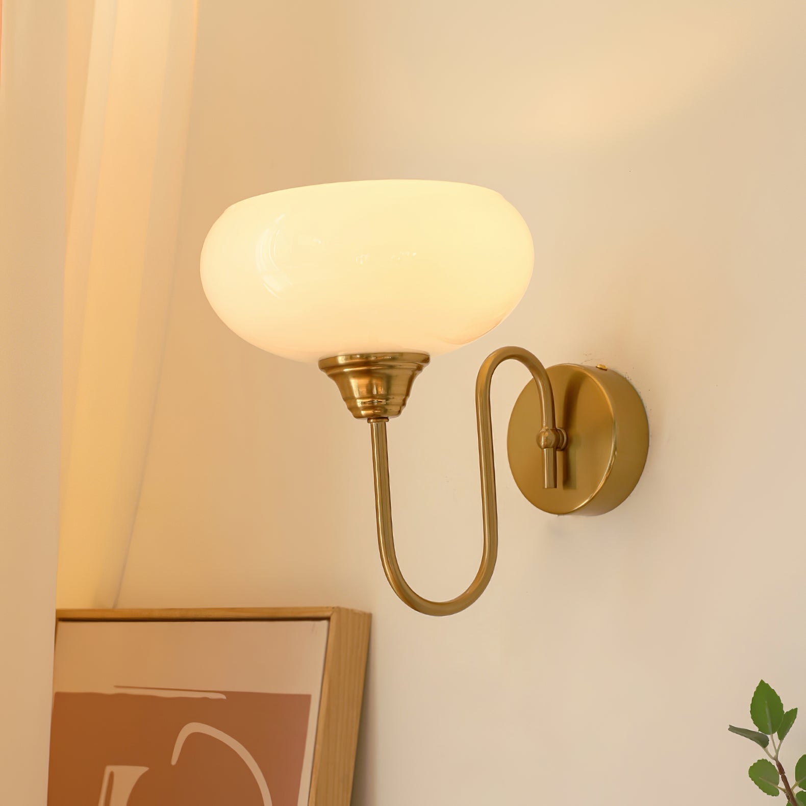 Ophaan Applique Murale Moderne Minimaliste en Verre et Métal