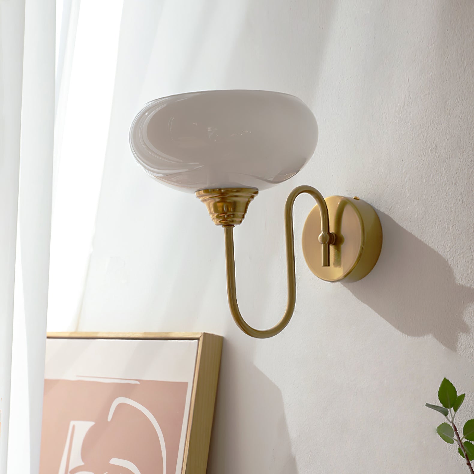 Ophaan Applique Murale Moderne Minimaliste en Verre et Métal