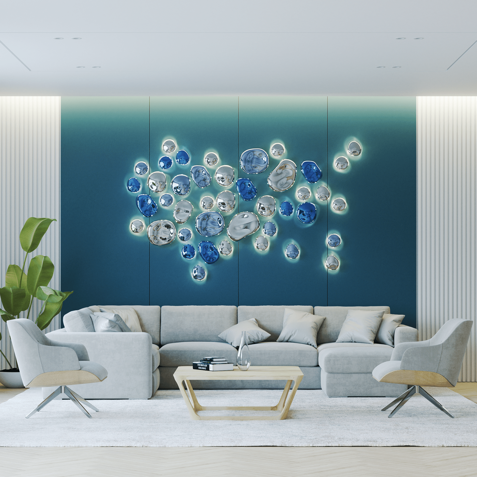 Nyzoris Applique Murale Élégante en Verre Bulle