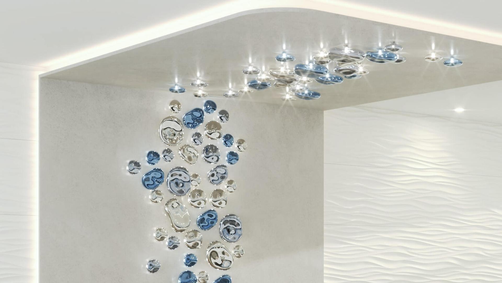 Nyzoris Applique Murale Élégante en Verre Bulle