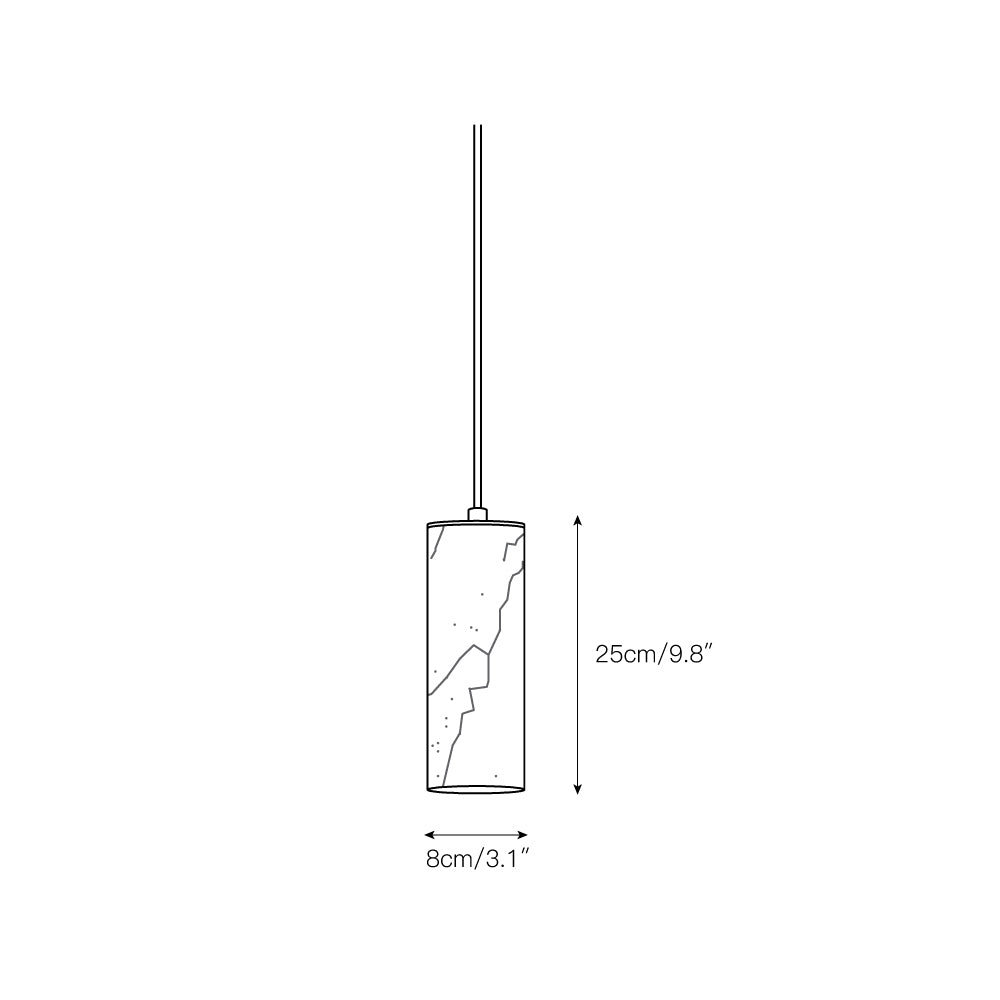 Lyvina Suspension Verticale Minimaliste Moderne en Albâtre