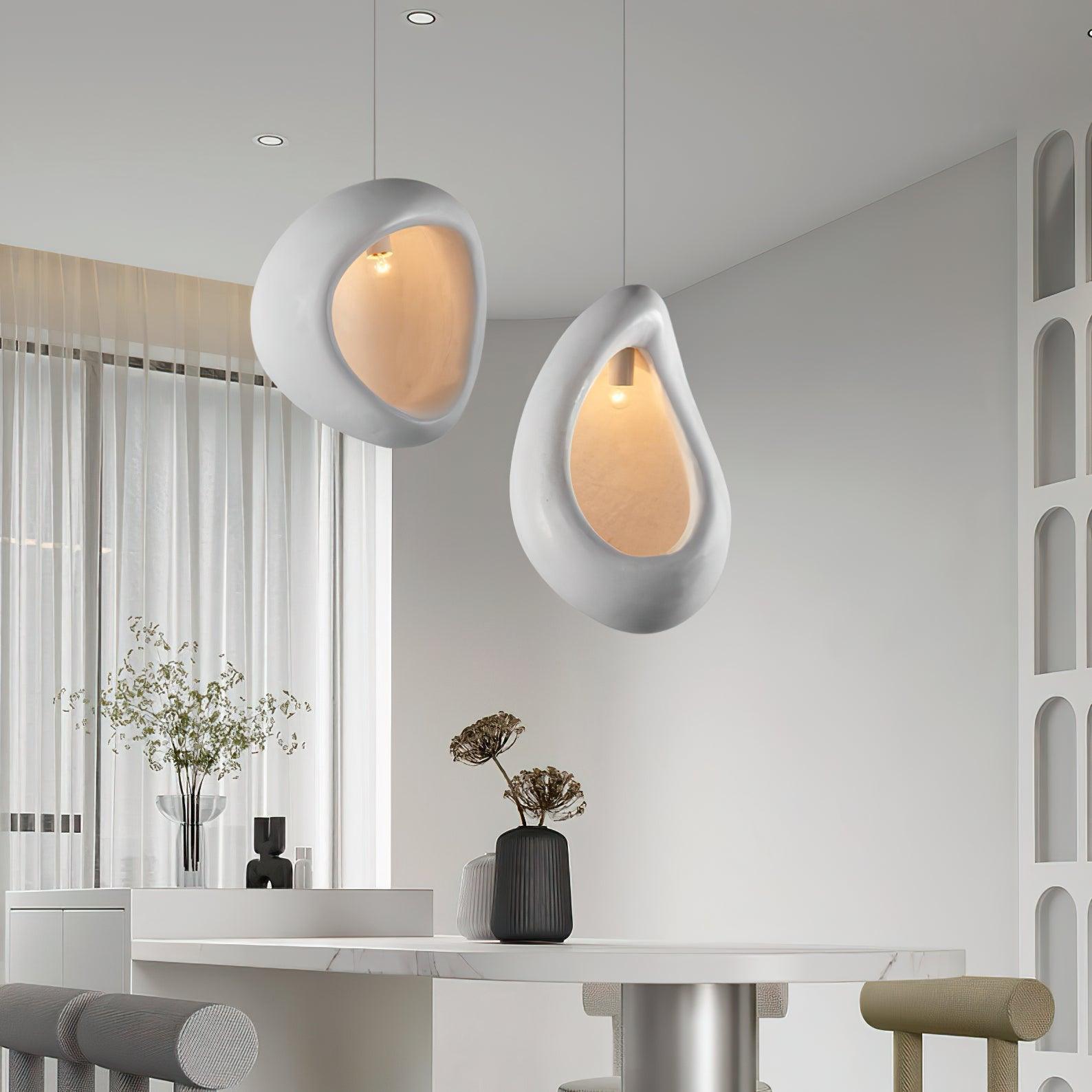 Solara Suspension en Forme de Goutte Creuse Wabi Sabi