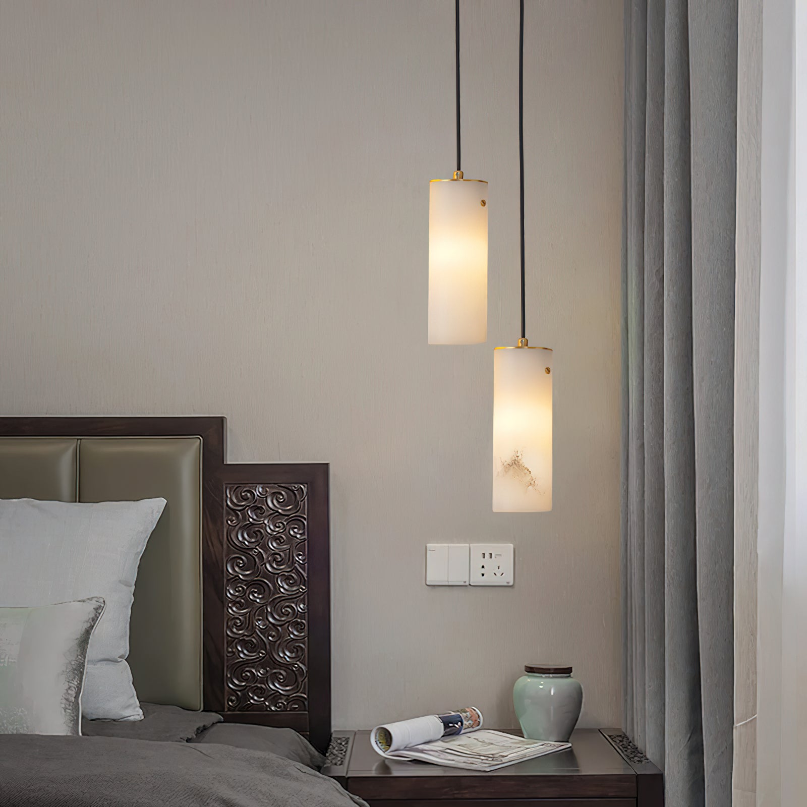 Lyvina Suspension Verticale Minimaliste Moderne en Albâtre