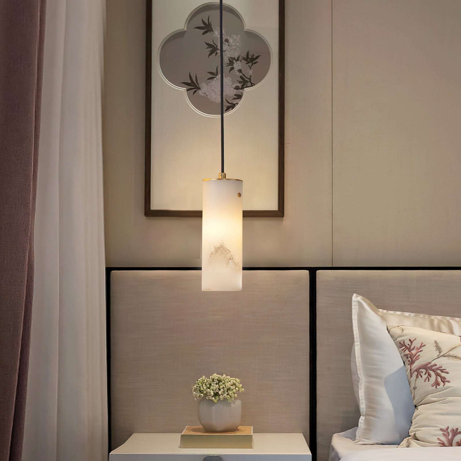 Lyvina Suspension Verticale Minimaliste Moderne en Albâtre