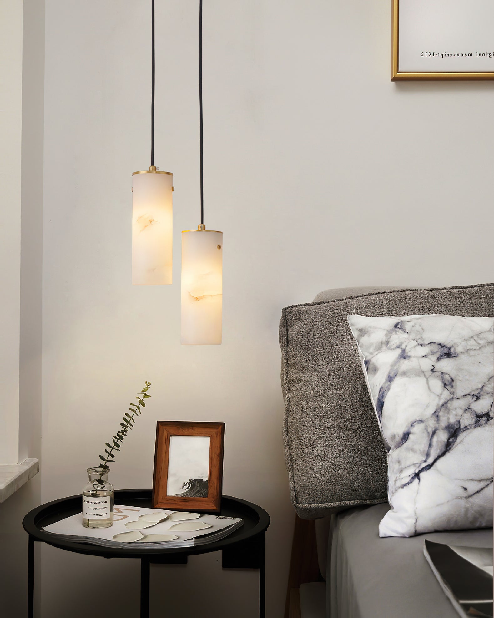 Lyvina Suspension Verticale Minimaliste Moderne en Albâtre