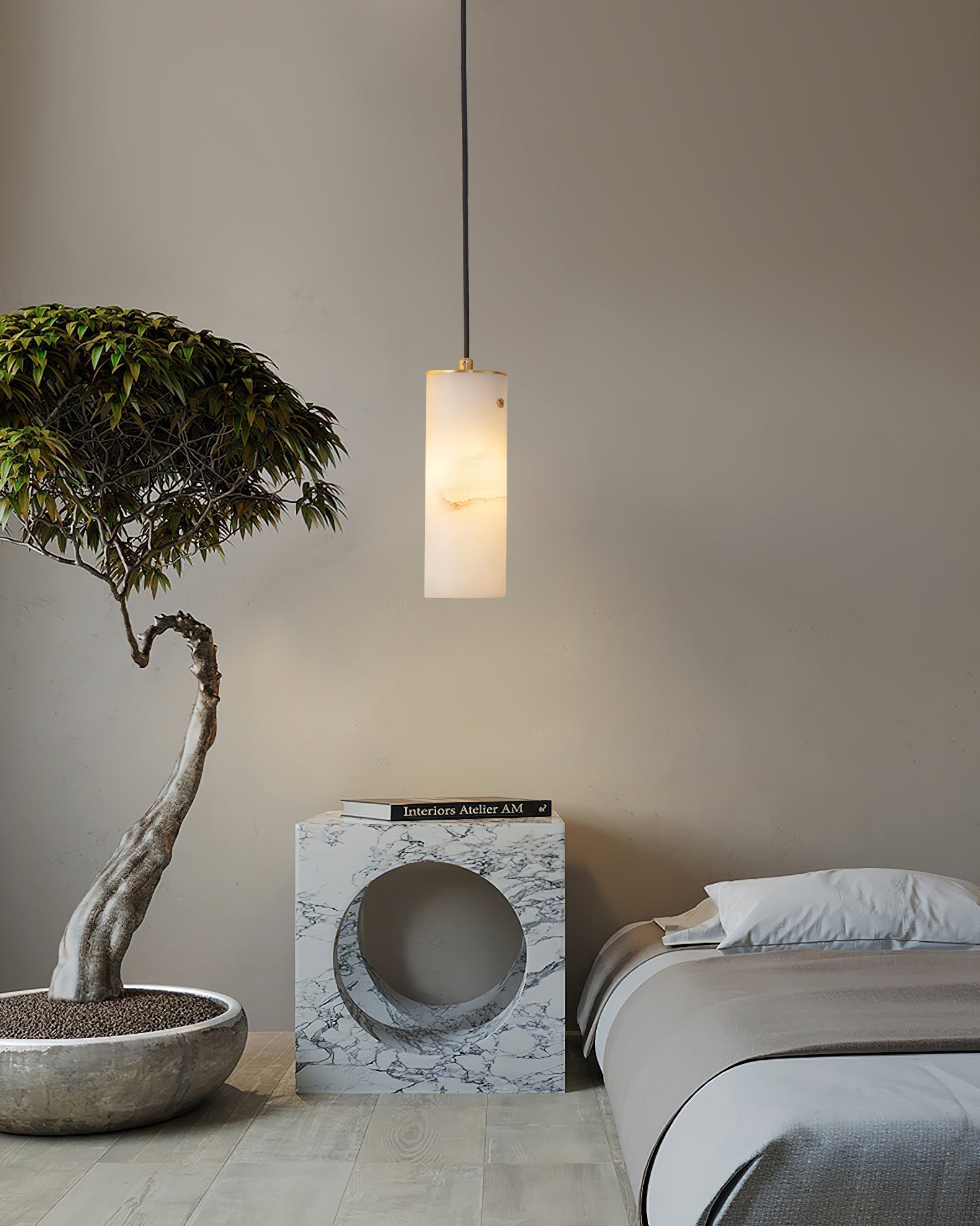 Lyvina Suspension Verticale Minimaliste Moderne en Albâtre