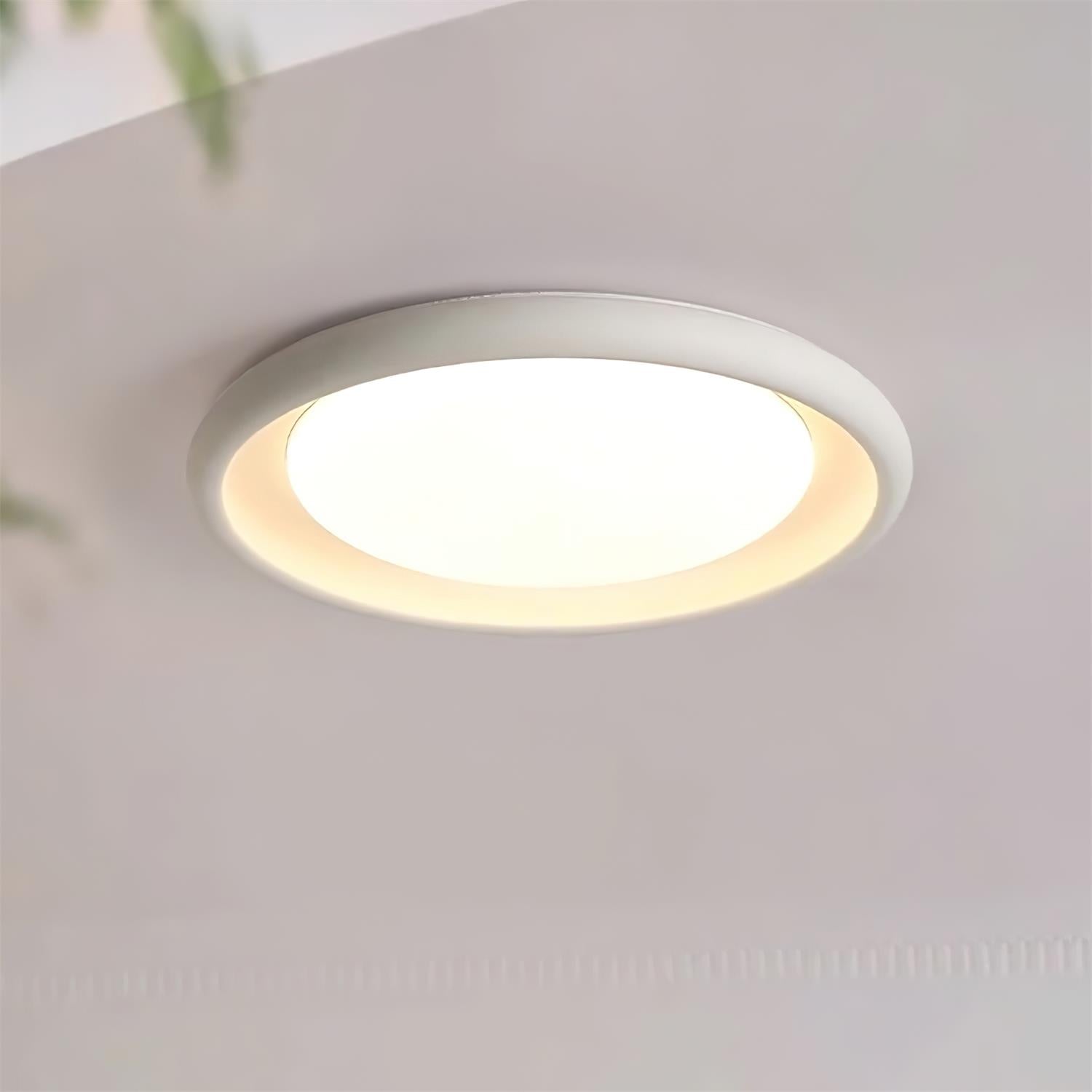 Nuria Lumière de pPlafond en Acrylique Circulaire Minimaliste en Béton