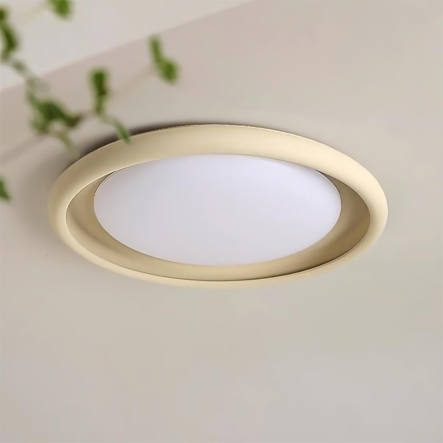 Nuria Lumière de pPlafond en Acrylique Circulaire Minimaliste en Béton
