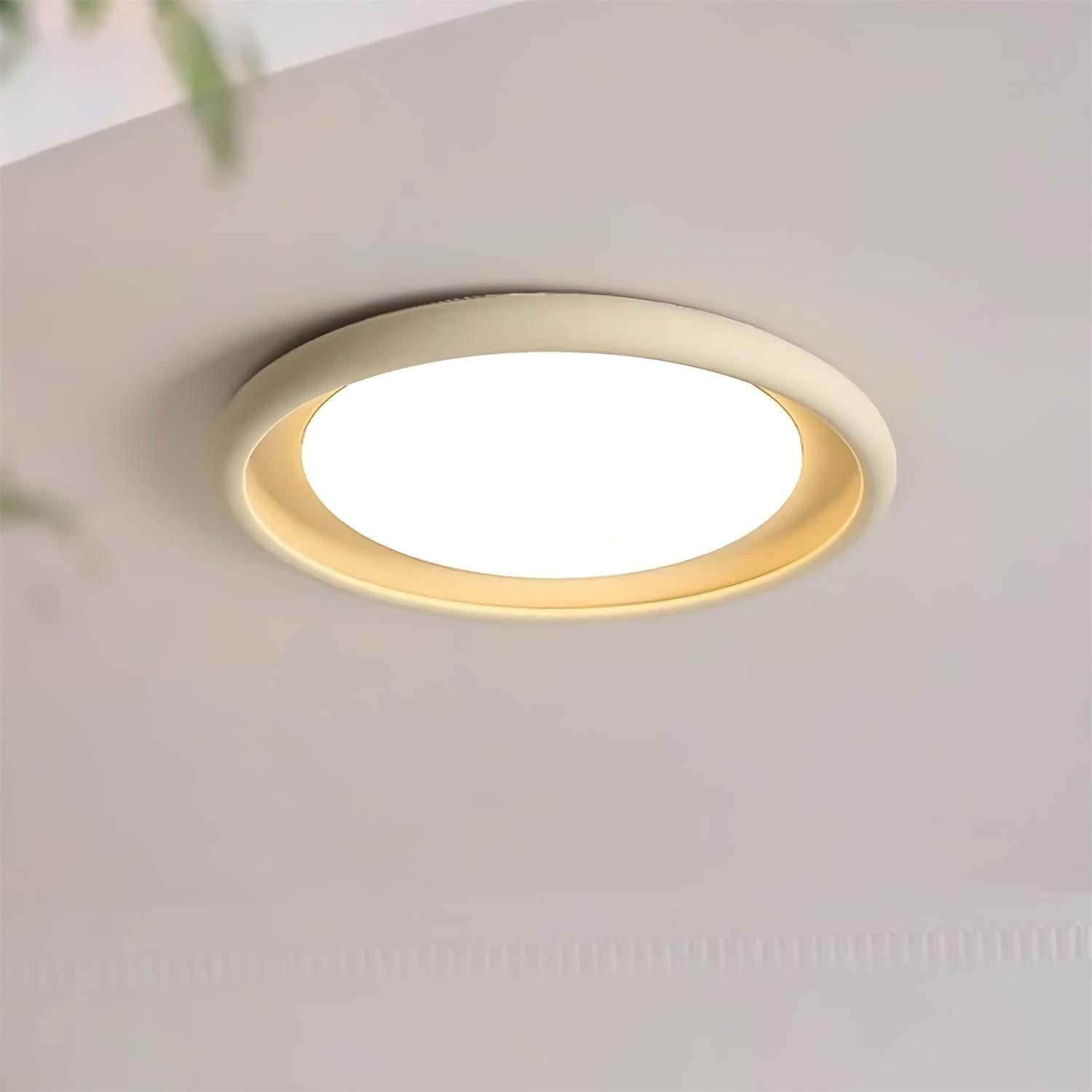 Nuria Lumière de pPlafond en Acrylique Circulaire Minimaliste en Béton
