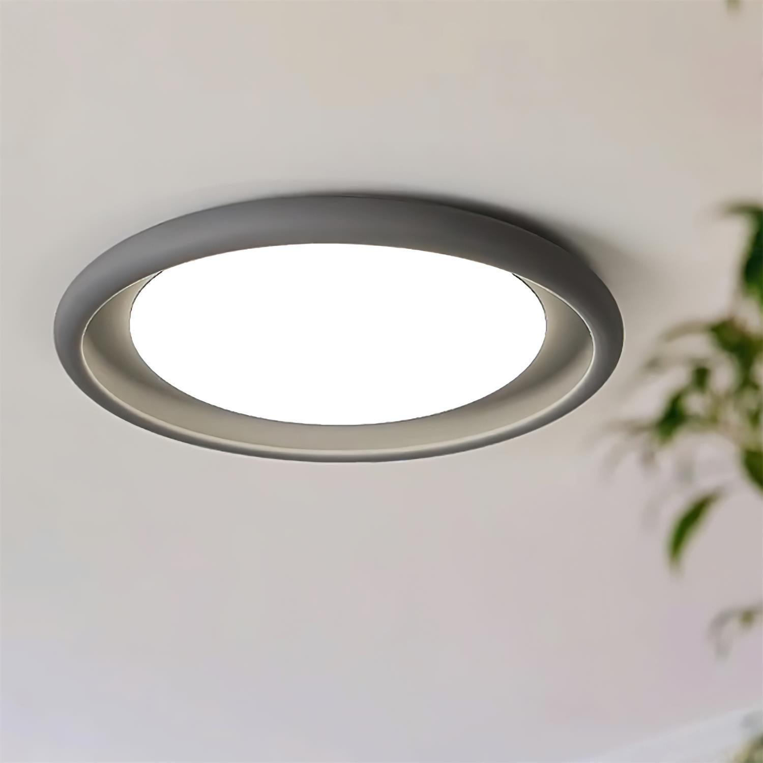 Nuria Lumière de pPlafond en Acrylique Circulaire Minimaliste en Béton