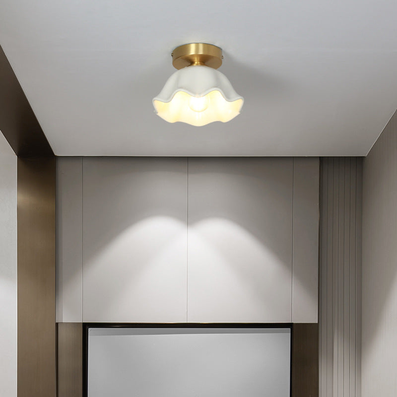 Arisha Vintage LED Plafonnier Laiton Métal Verre Salon Salle à manger