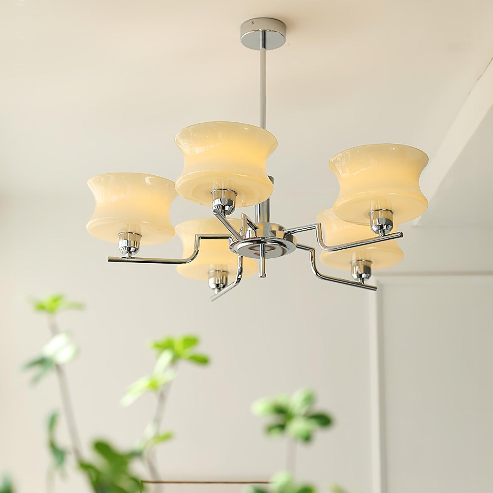 Lustra Lustre en Verre Vintage Doré Naturel