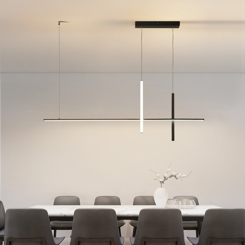 Ray Moderne Suspension Métal/Acrylique Noir/Blanc Salle à manger