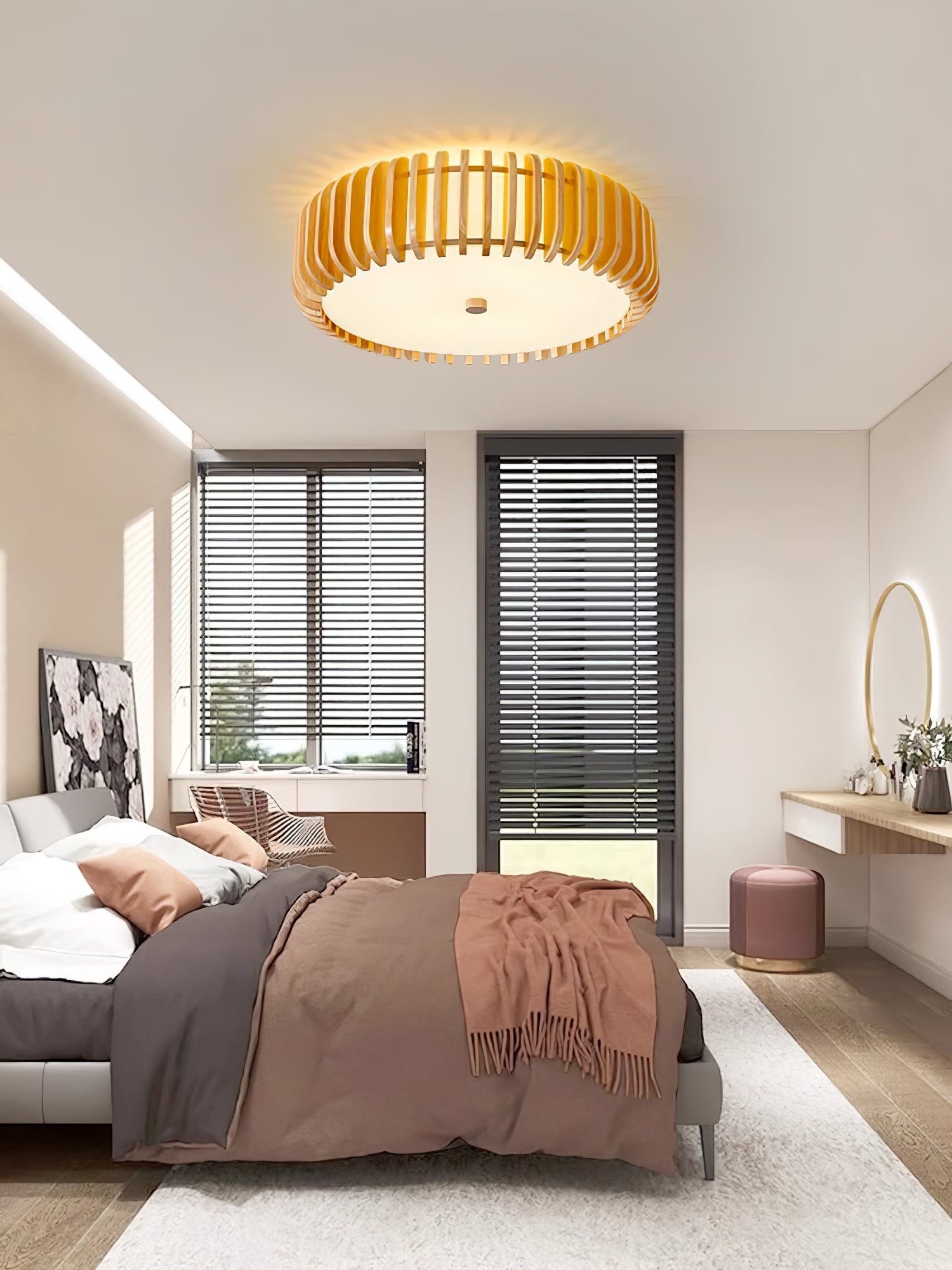 Vezorus Plafonnier en Bois Premium Élégance
