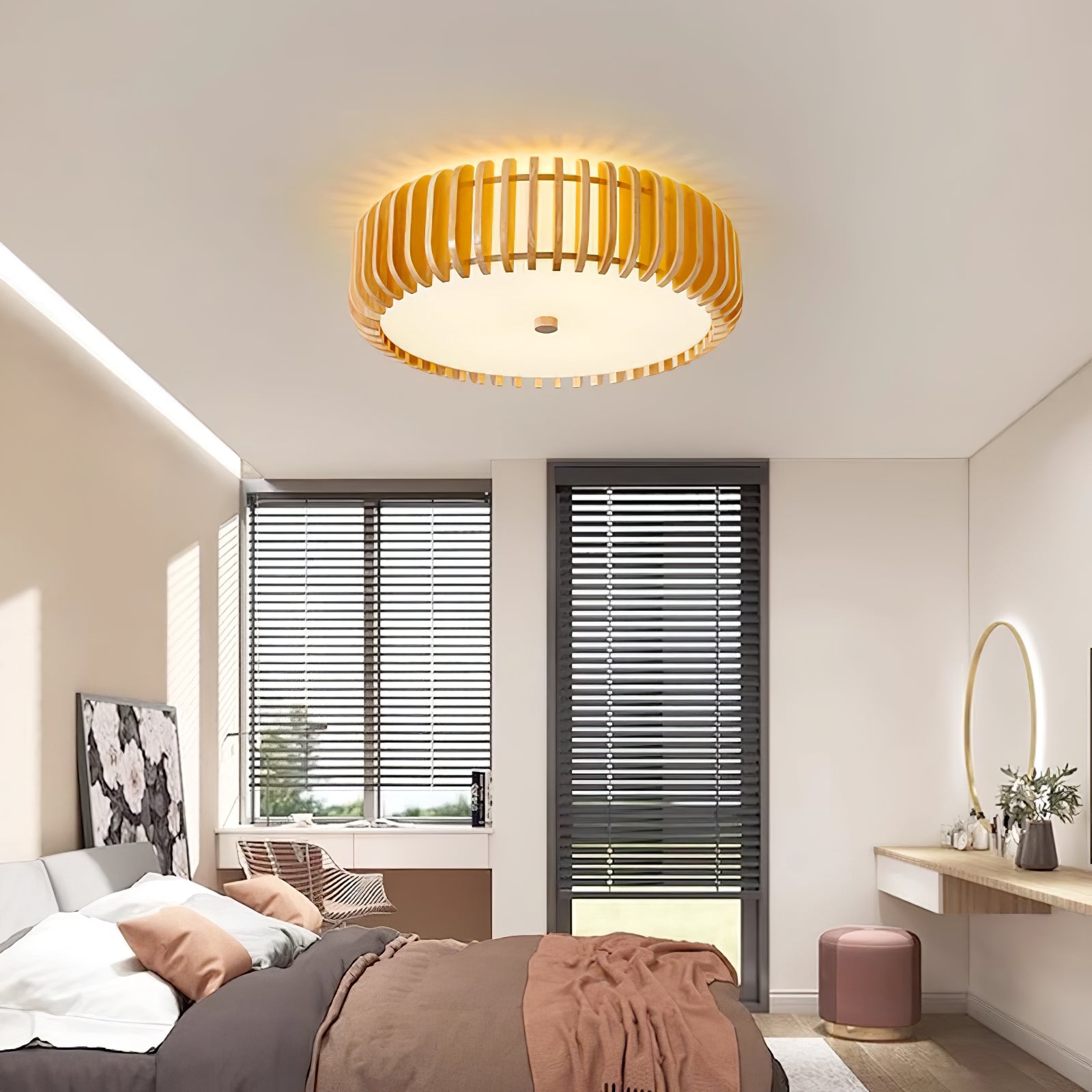 Vezorus Plafonnier en Bois Premium Élégance