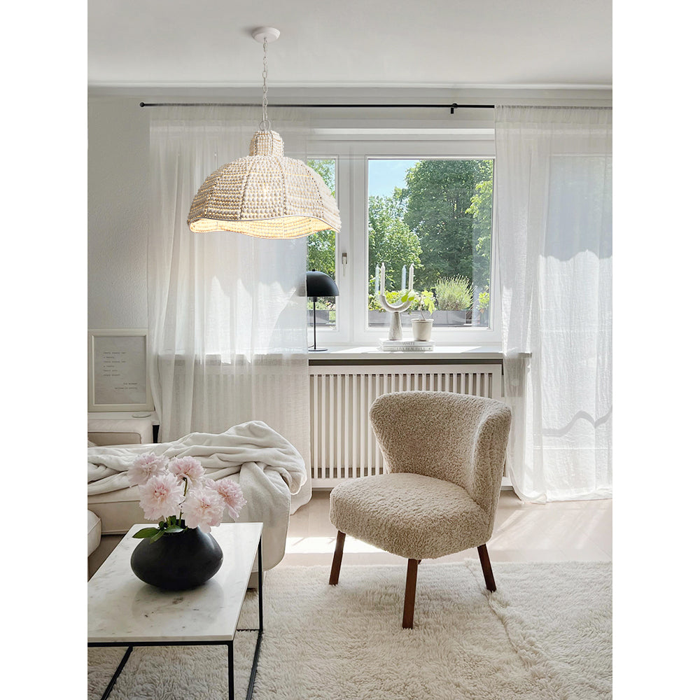 Veliraris Suspension Postmoderne en Métal et Bois De Luxe