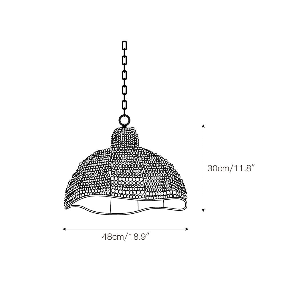 Veliraris Suspension Postmoderne en Métal et Bois De Luxe