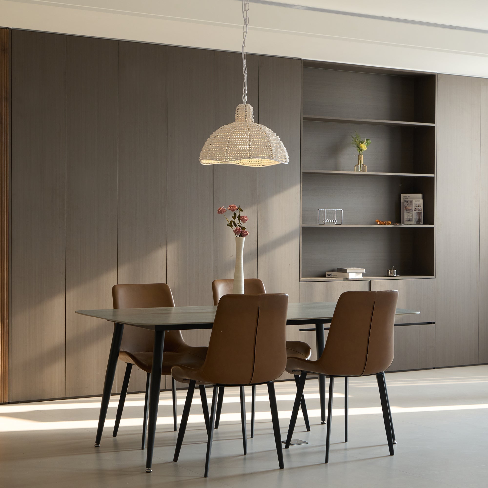 Veliraris Suspension Postmoderne en Métal et Bois De Luxe