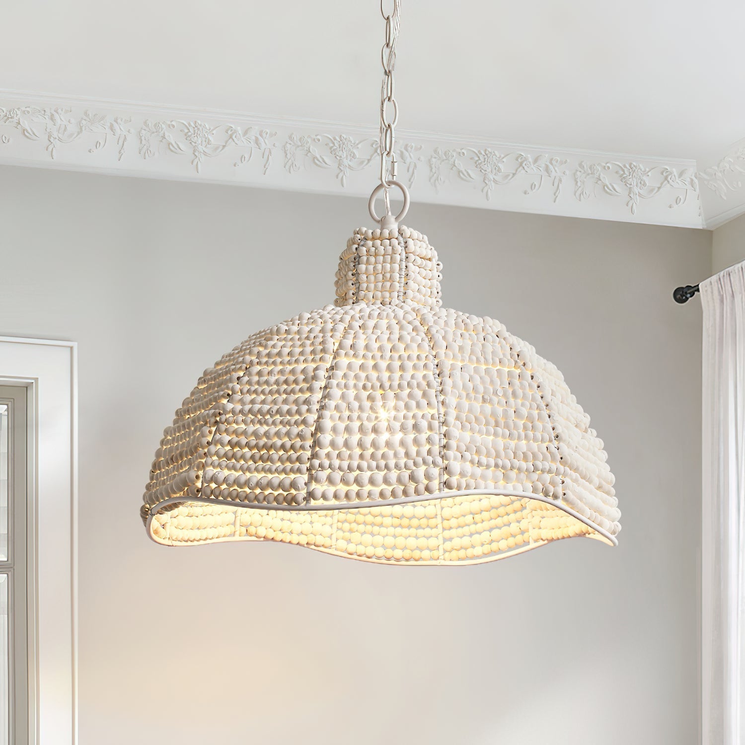Veliraris Suspension Postmoderne en Métal et Bois De Luxe