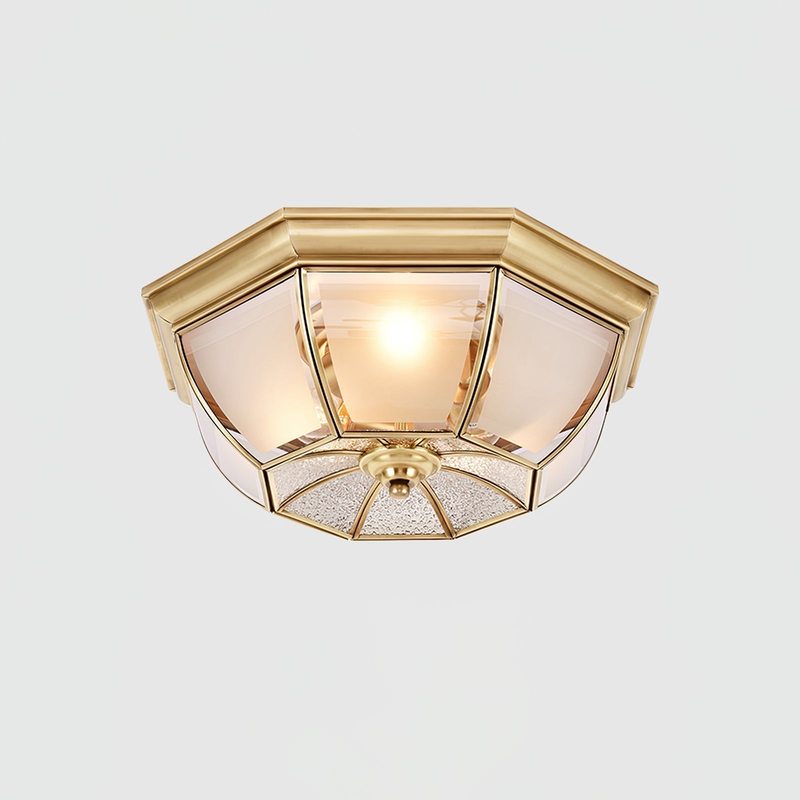 Alirora Lampe de Plafond Laiton Verre