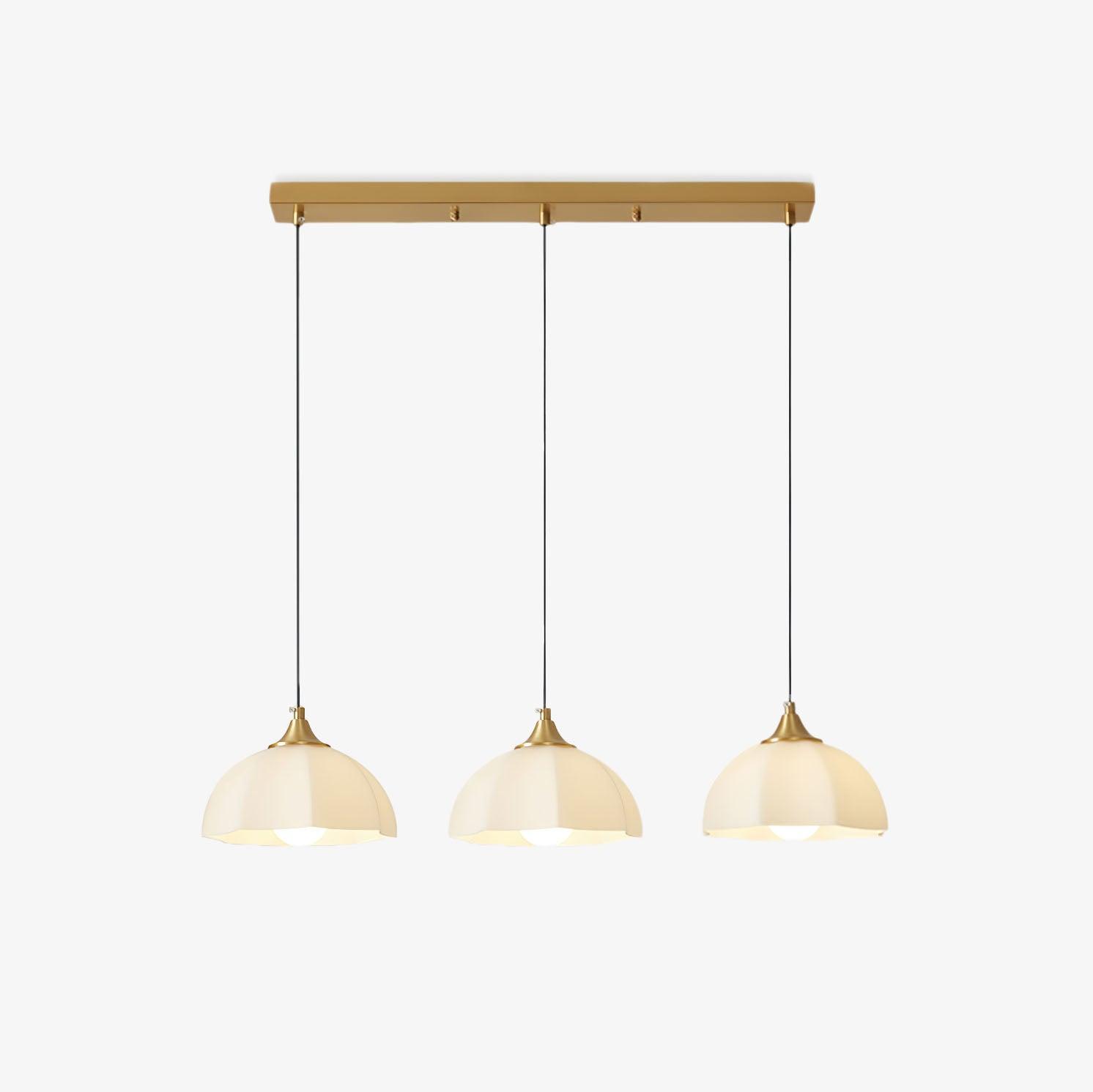 Lustra Lustre Bol En Verre Octagonal Cuivre Français