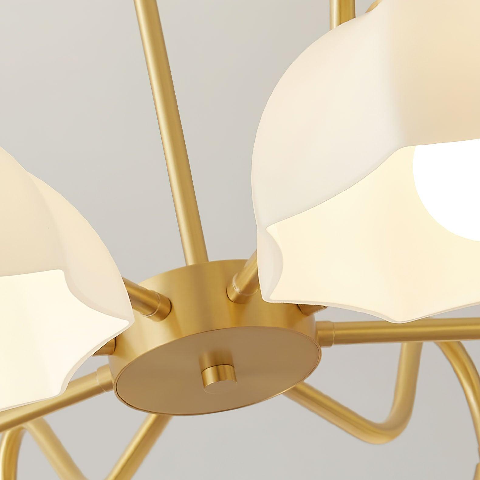 Lustra Lustre Bol En Verre Octagonal Cuivre Français