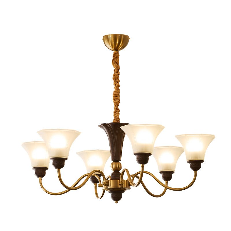 Ciphaen Lustre en Bois et Verre Vintage