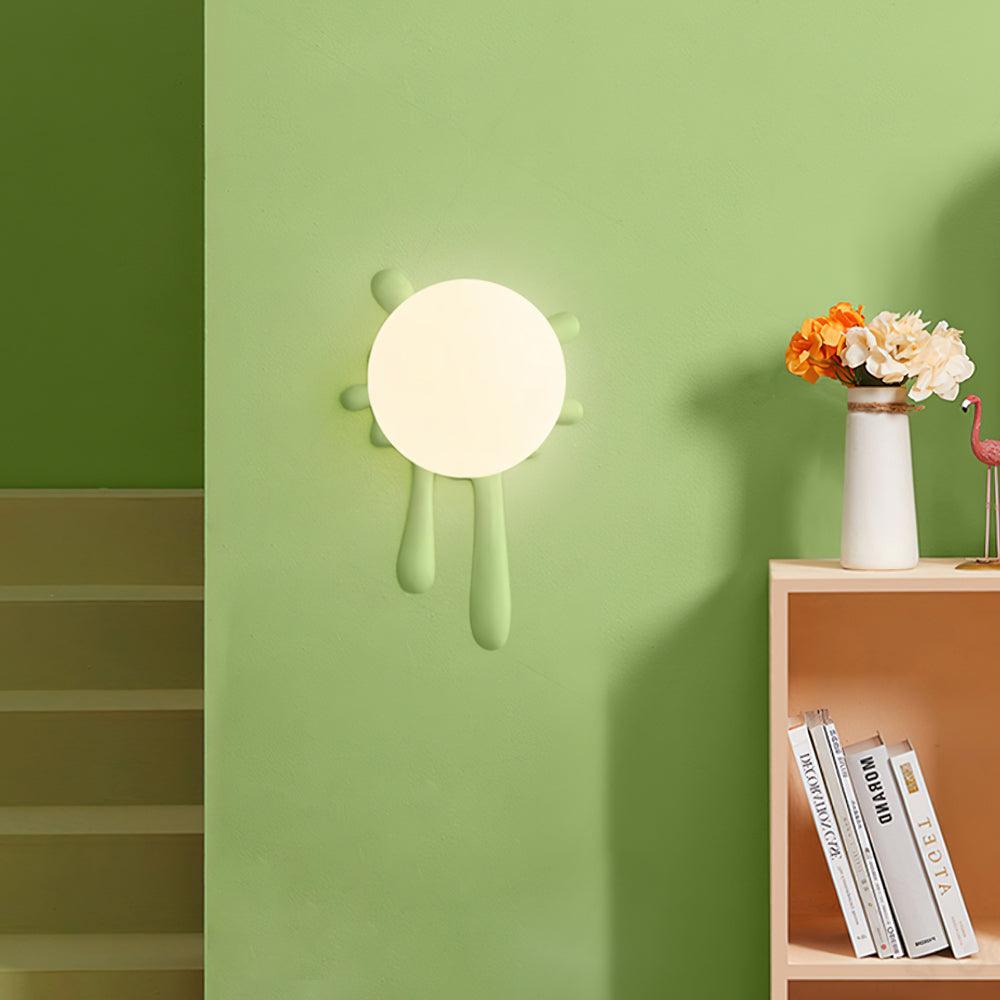 Lustra Applique Murale Abstraite Résine Éclat Globe Lumineux Ludique Artistique