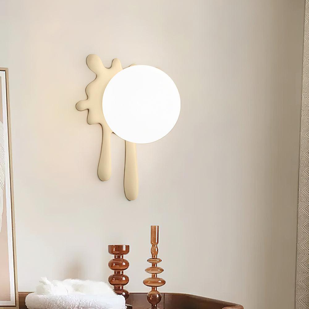 Lustra Applique Murale Abstraite Résine Éclat Globe Lumineux Ludique Artistique