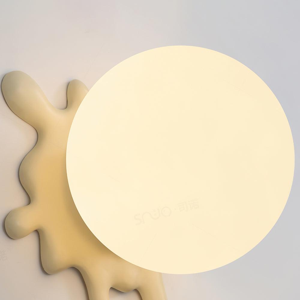 Lustra Applique Murale Abstraite Résine Éclat Globe Lumineux Ludique Artistique