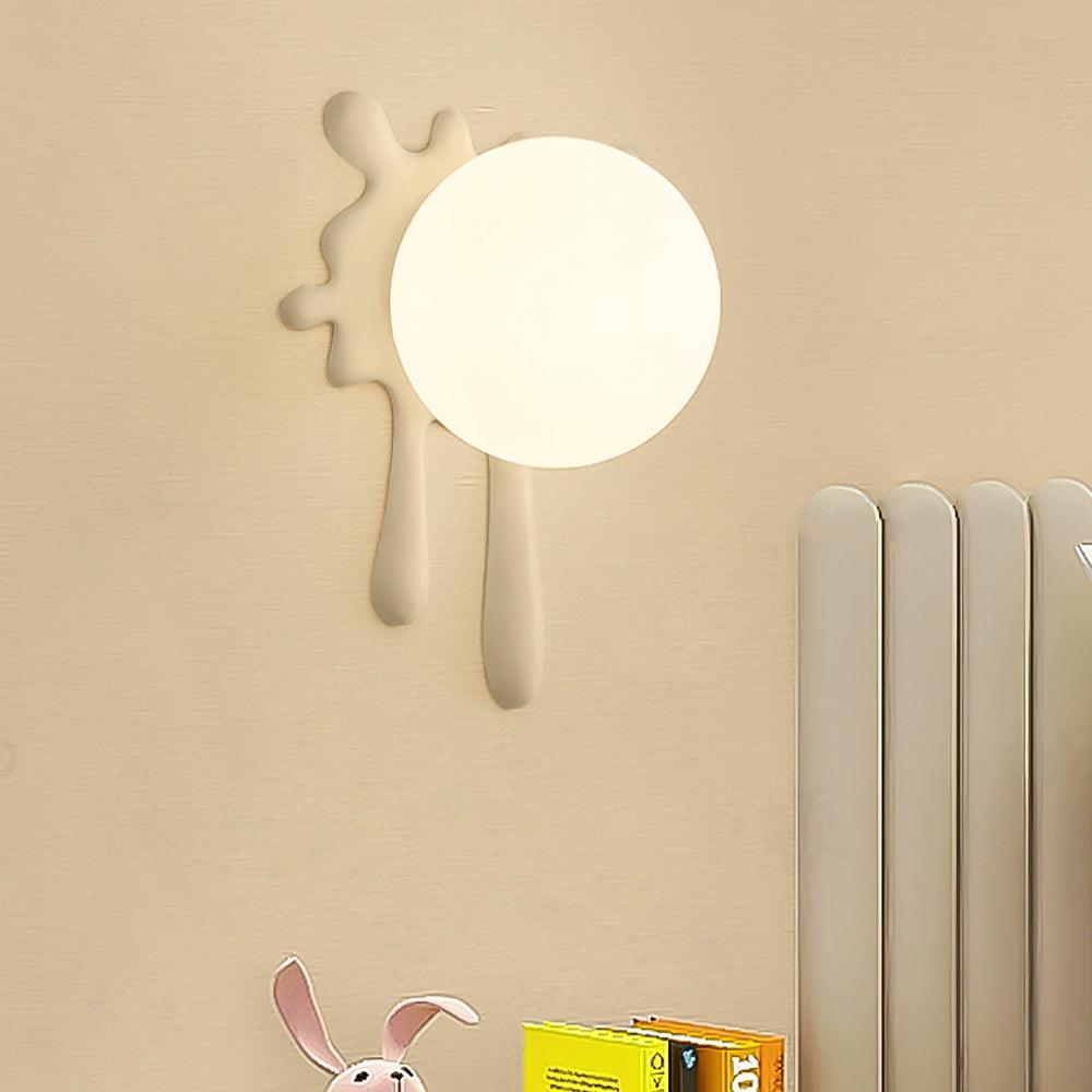 Lustra Applique Murale Abstraite Résine Éclat Globe Lumineux Ludique Artistique