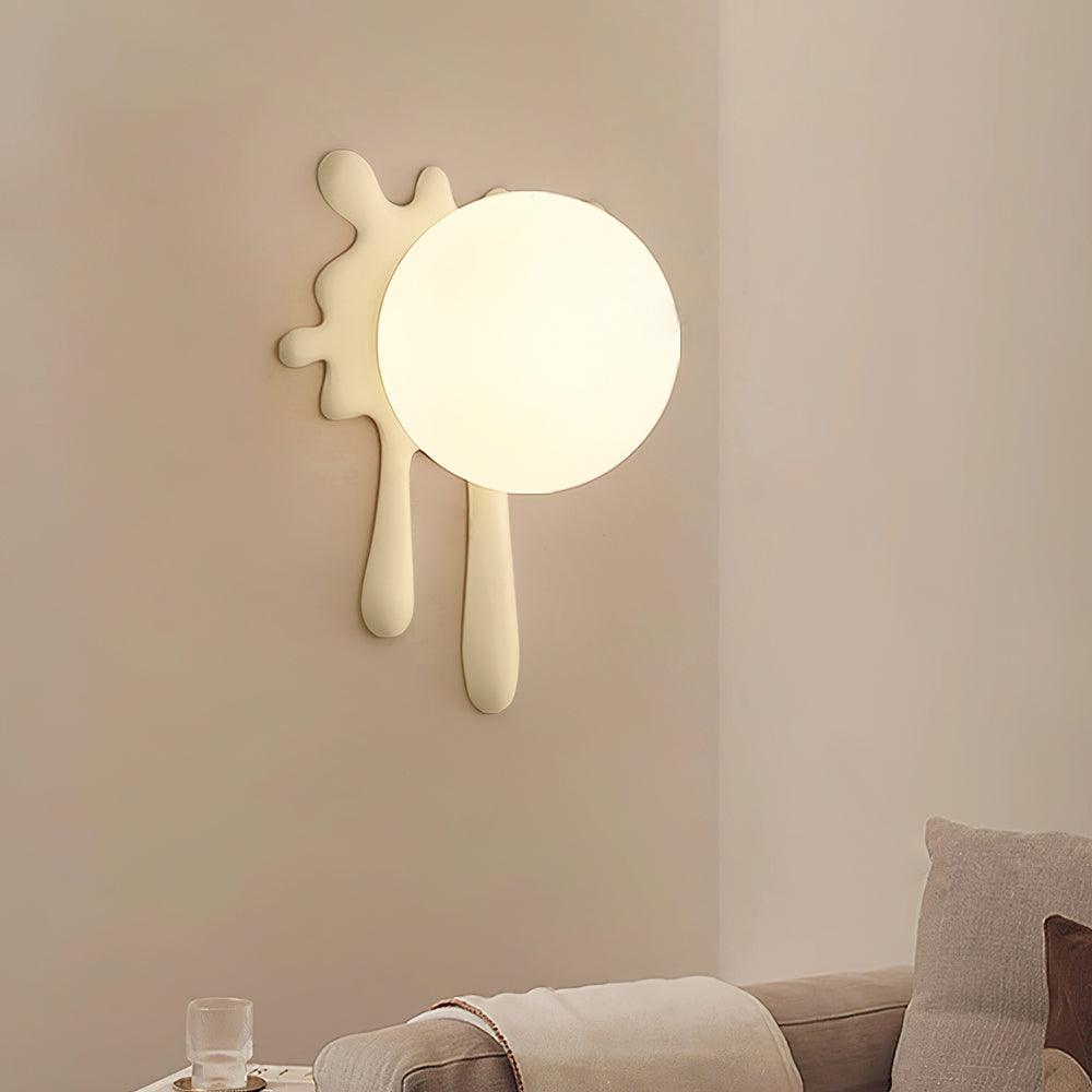 Lustra Applique Murale Abstraite Résine Éclat Globe Lumineux Ludique Artistique