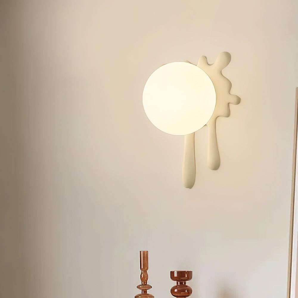 Lustra Applique Murale Abstraite Résine Éclat Globe Lumineux Ludique Artistique